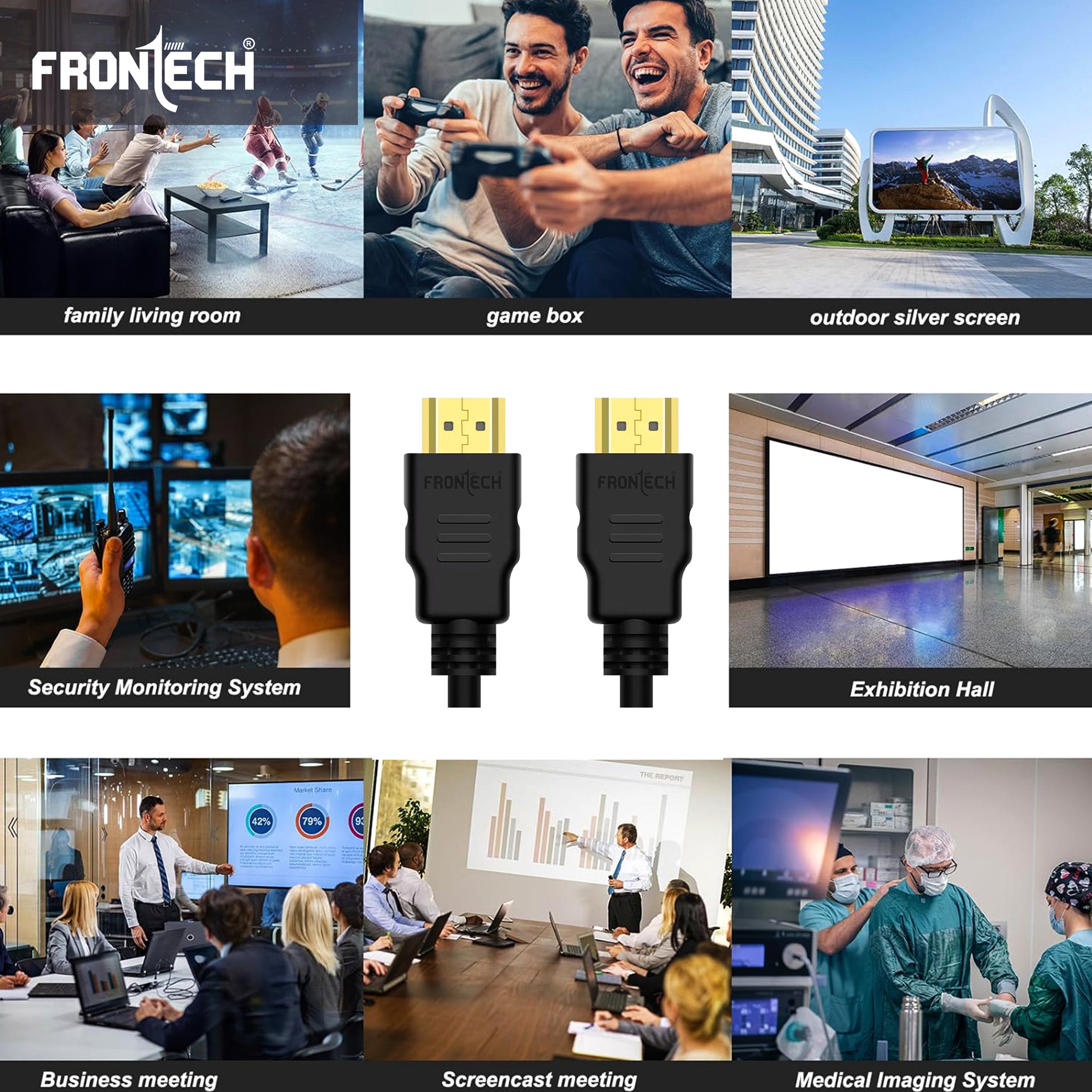 Frontech Copper Clad Steel HDMI Cable - 1.5M Length (NC-0018) Frontech Copper Clad Steel HDMI Cable - 1.5M Length (NC-0018)